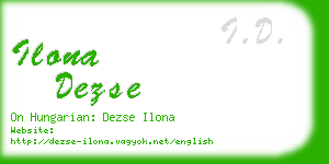 ilona dezse business card